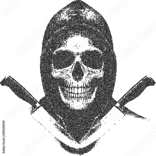 Skull y2k retro stipple art skeleton brutalist halftone vector png transparent, bone 2000s photocopy effect tattoo aesthetic