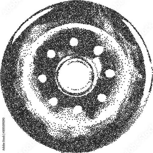 Skate vintage y2k stipple art, board halftone stipple brutalist retro vector png with transparent background, grind 2000s aesthetic photocopy effect tattoo