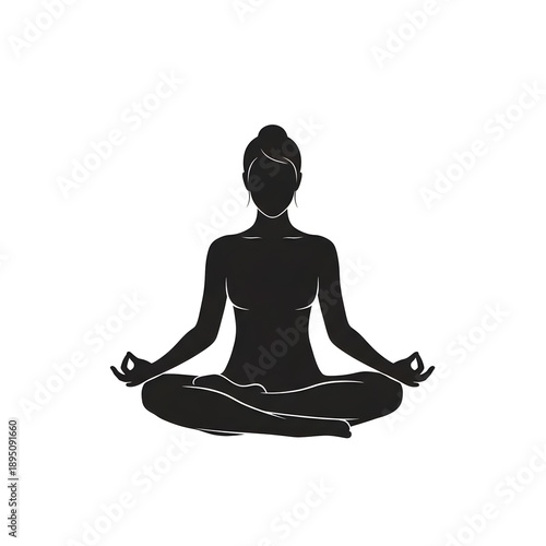 A serene woman meditating in a peaceful yoga pose