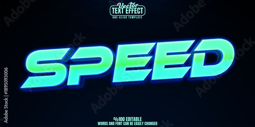 Speed editable text effect, customizable race and fast 3d font style
