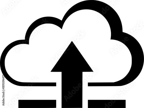 cloud upload alt vector flat icon