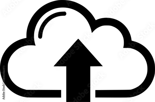 cloud upload alt vector flat icon