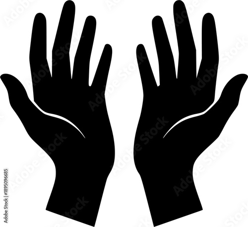 Two open hands reaching up, symbolizing offering, hope, or receiving something