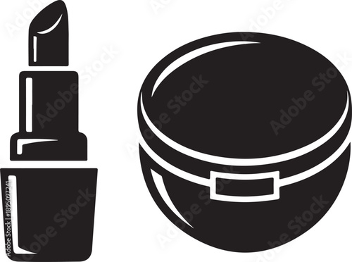 Cosmetic lipstick and compact