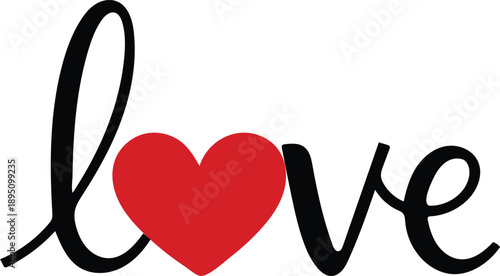 Love with heart, love, heart, Valentine, affection, romance, word, font, cursive, symbol, message, warmth, creative, simple, impactful, letter