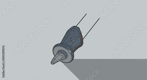 Stylized Industrial Component Vector Illustration