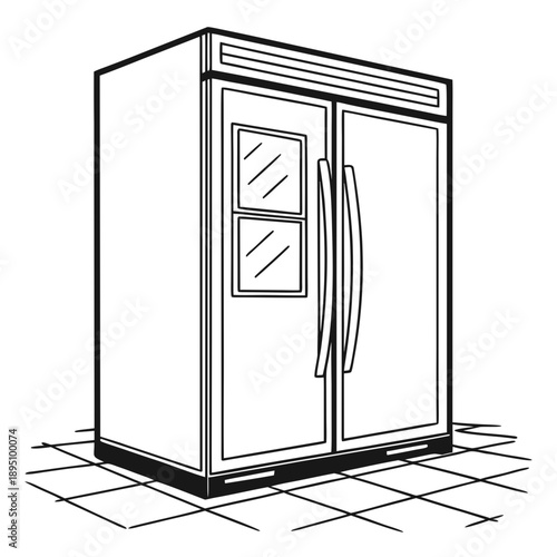 Modern side-by-side refrigerator