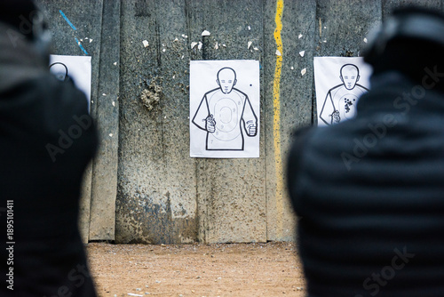 Shooting silhouette in the shape of person