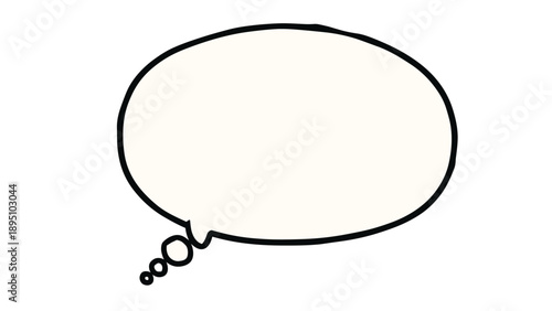 Blank hand drawn comic style speech bubble for creative text