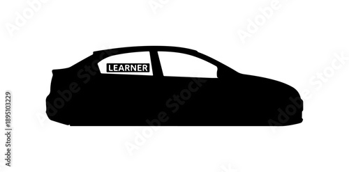 Black Vector Silhouette of a Car