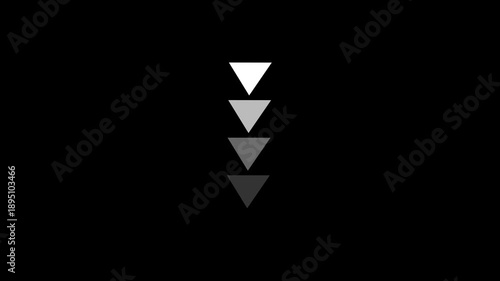 Fast forward white symbols icon symbol animation on black background,with video animation.