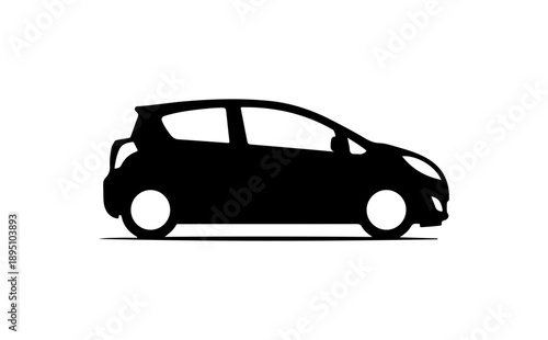 Black Vector Silhouette of a Car