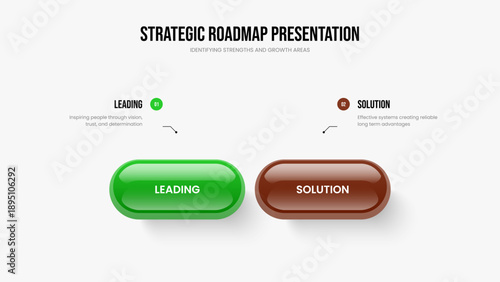 Business Campaign 2 Step Infographic Presentation Template. Advertising Forecast Frame Layout Vector Illustration. Financial Strategy Two Option Diagram Slideshow Design.