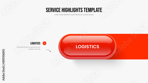 Market Forecast One Step Diagram Frame Layout. Project Growth 1 Element Infographic Slide Template. Sales Briefing Presentation Design Vector Illustration.