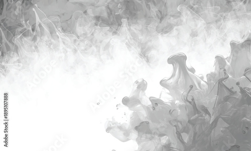 Flowing smoke patterns shaping a contemporary abstract artwork