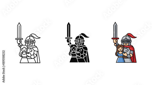Knight Vector Illustrations: Medieval Warrior Art