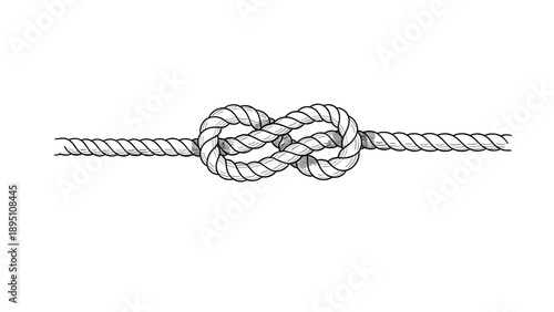 Intricate rope knot design with crossed cords