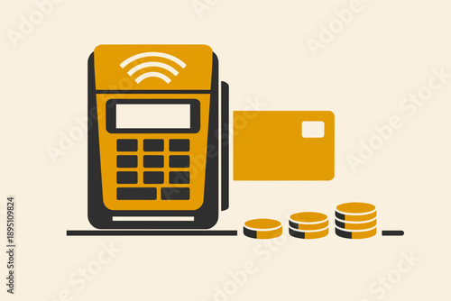 Digital payment processing with credit card terminal and money stacks