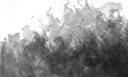 Abstract smoky textures expressing visual emotion and depth