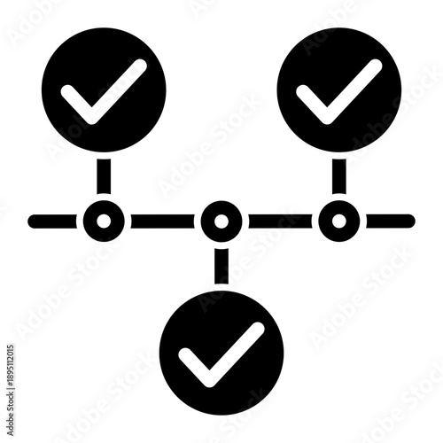 Linear graphical representation of events or milestones in chronological order (Glyph Style)