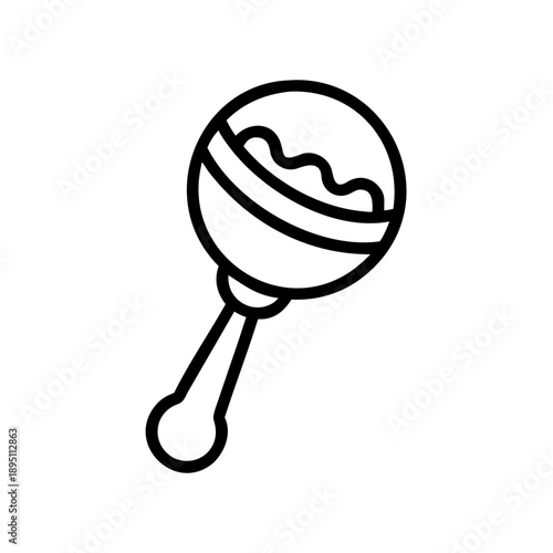 vector icon of a baby rattle