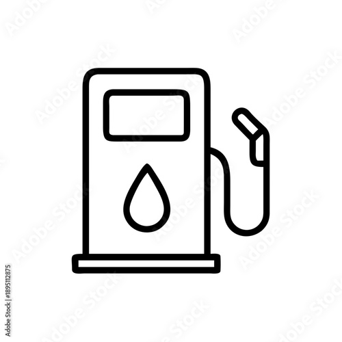 vector icon of a gas pump at a gas station