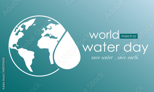 World Water Day Concept. Water for peace. Saving water and world environmental protection concept- Environment day and earth day