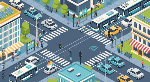 Smart City Intersection: Autonomous Cars, Buses, and Future Transportation