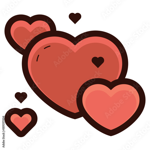 heart full of love icon illustration