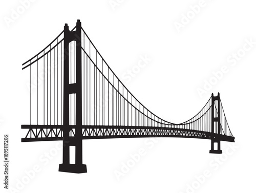 Detailed black and white sketch of the iconic golden gate bridge in san francisco california