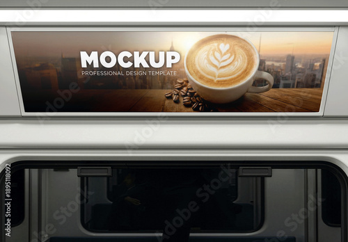 Subway Interior Advertising Poster Mockup