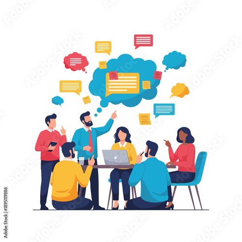 Group of People Discussing Around Laptop.