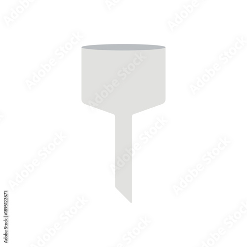 Büchner funnel vector icon for vacuum filtration, laboratory glassware used to separate solids from liquids, isolated on white background.