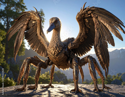 A majestic chimera of wings and webs