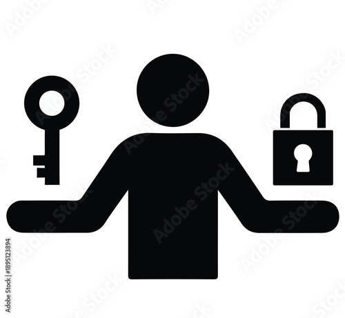 Problem Solving and Business Innovation Icons Set – Idea, Puzzle Brain, Security and Solution Vector