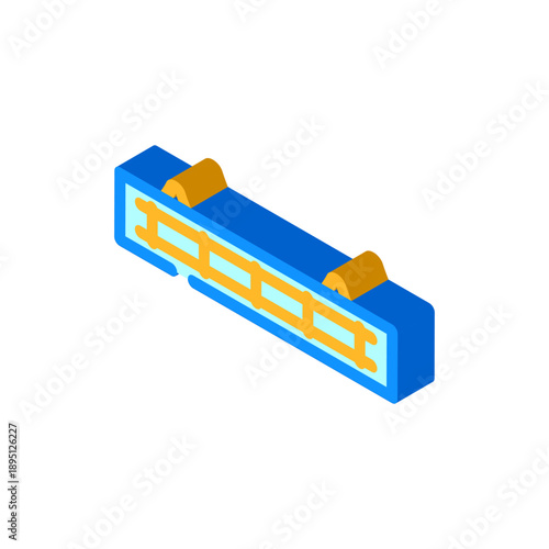 Harmonica musical instrument presenting a simple melodic design for blues and folk music, commonly used for creating traditional and contemporary sound