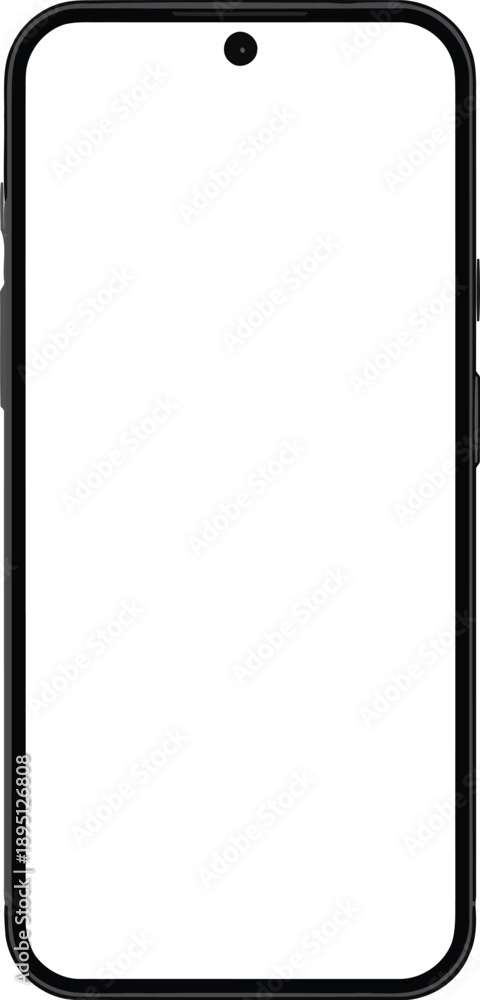 Obraz premium Sleek black cell phone with a completely blank screen for showcasing applications or digital content