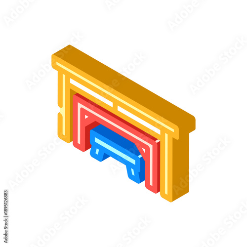 Nesting tables furniture element showing a space saving solution for interior design, featuring a set of three colorful tables fitting perfectly into one another for flexible use