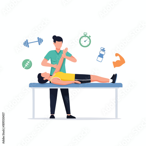 Physical Therapist Examining Patient s Knee