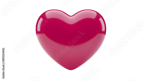 Shiny pink heart symbol for love and affection