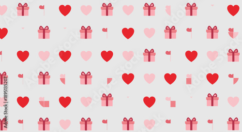 Valentine's Day themed icons and gifts.