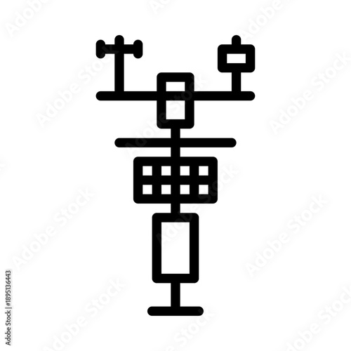 weather station outline icon. weather station line illustration.