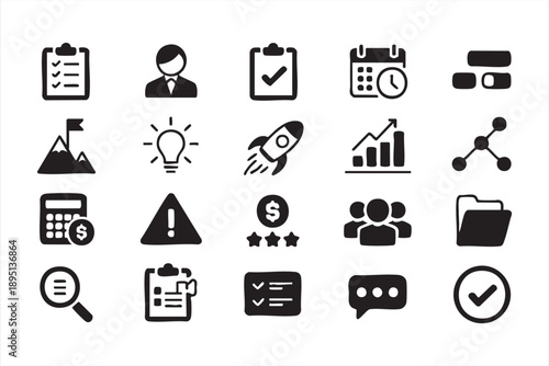 Business Strategy and Growth Icons for Digital Products