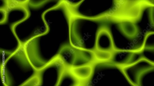 Futuristic Neural Network Animation - Green Cyberpunk Flowing Background Loop.