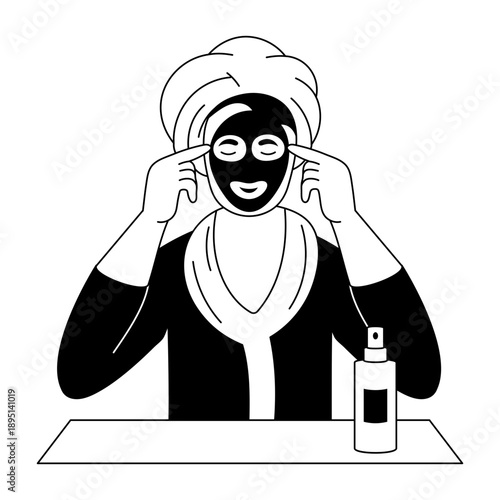 Hand drawn style illustration depicting coconut drink
