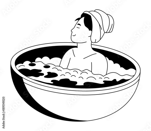 Hand drawn style illustration depicting coconut drink
