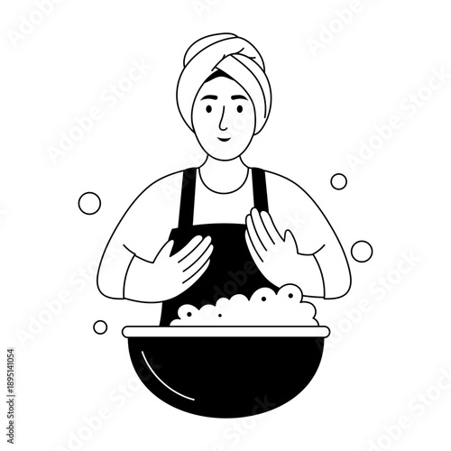 Hand drawn style illustration depicting coconut drink
