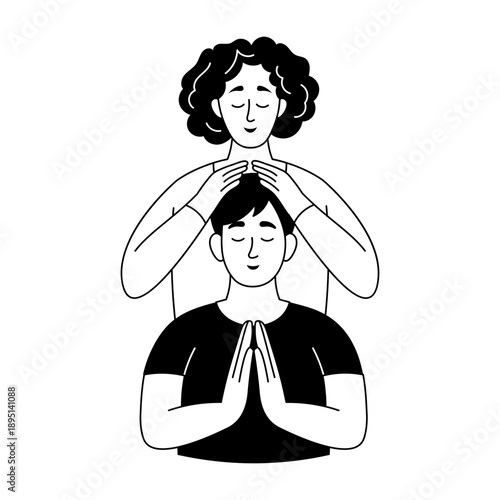 Hand drawn style illustration depicting coconut drink
