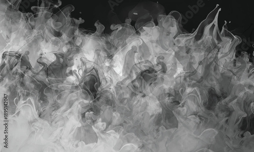 Organic vapor motion shaping a soft abstract environment