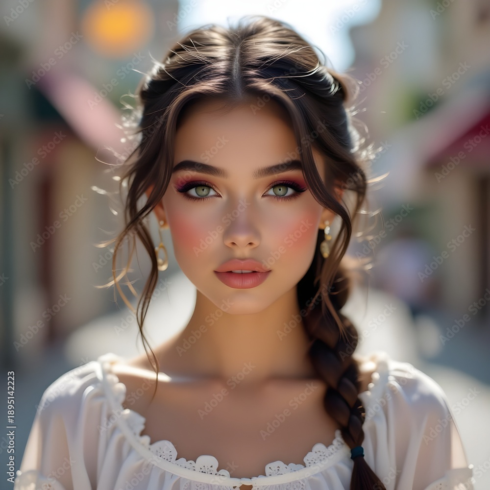 Fototapeta premium stunning brunette model